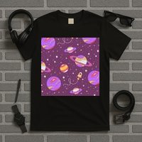 Retro Galaxy Spaceship T-Shirt