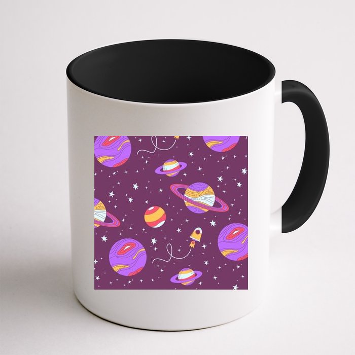 Retro Galaxy Spaceship Mug