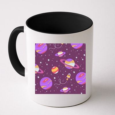 Retro Galaxy Spaceship Mug