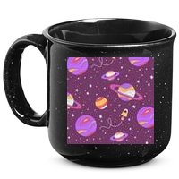 Retro Galaxy Spaceship 15oz Campfire Ceramic Mug