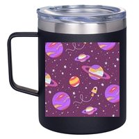 Retro Galaxy Spaceship 12oz Stainless Steel Coffee Mug