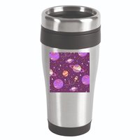 Retro Galaxy Spaceship 16oz Travel Tumbler