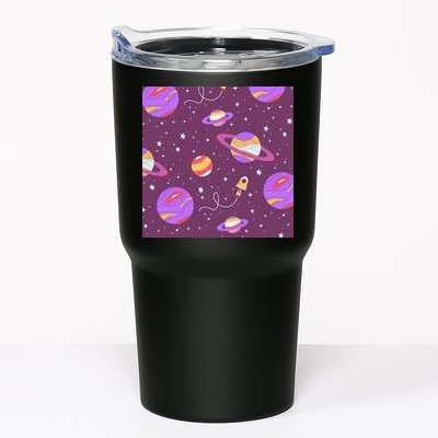 Retro Galaxy Spaceship Tumbler