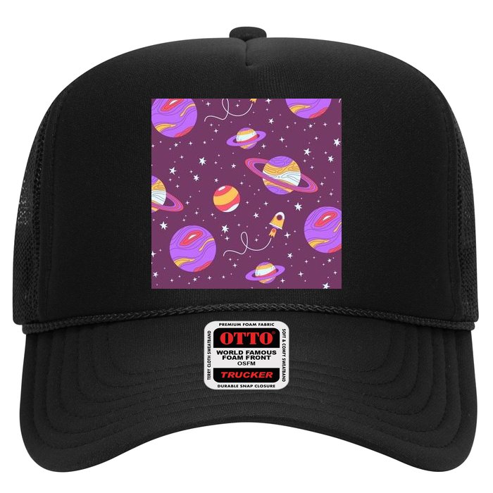 Retro Galaxy Spaceship Hat