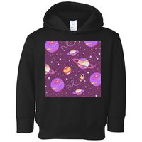 Retro Galaxy Spaceship Toddler Hoodie