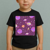 Retro Galaxy Spaceship Toddler T-Shirt