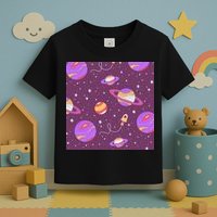 Retro Galaxy Spaceship Toddler T-Shirt
