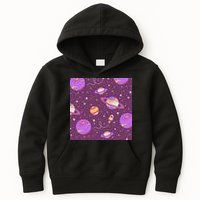 Retro Galaxy Spaceship Kids Hoodie