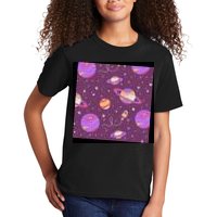 Retro Galaxy Spaceship Kids T-Shirt