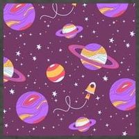 Retro Galaxy Spaceship Vector Backpack