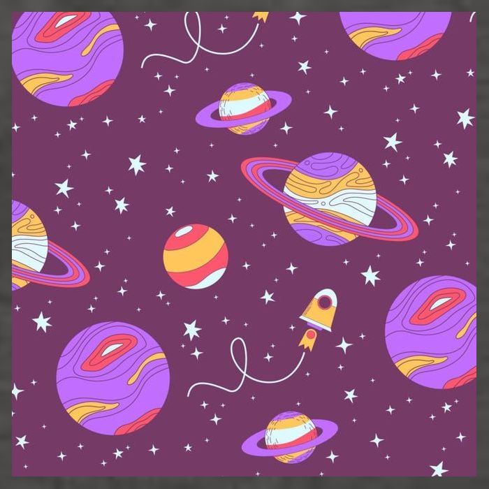 Retro Galaxy Spaceship Vector Backpack