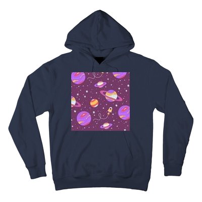 Retro Galaxy Spaceship Hoodie