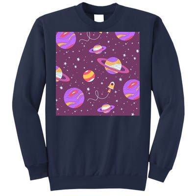 Retro Galaxy Spaceship Sweatshirt