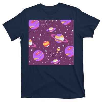 Retro Galaxy Spaceship T-Shirt