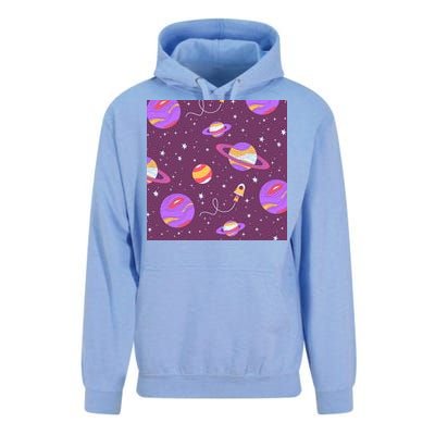 Retro Galaxy Spaceship Unisex Surf Hoodie