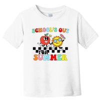 Retro Groovy School's Out For Summer Graduation Teacher Toddler T-Shirt