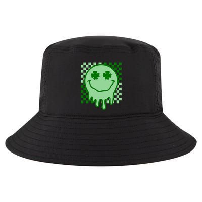 Retro Groovy Smile Face St Patricks Day Hippie Cool Comfort Performance Bucket Hat