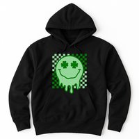 Retro Groovy Smile Face St Patricks Day Hippie Hoodie