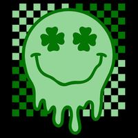 Retro Groovy Smile Face St Patricks Day Hippie Sustainable Bucket Hat