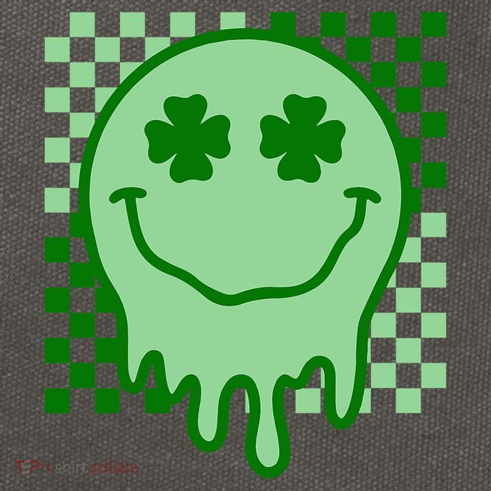Retro Groovy Smile Face St Patricks Day Hippie Cotton Canvas Backpack