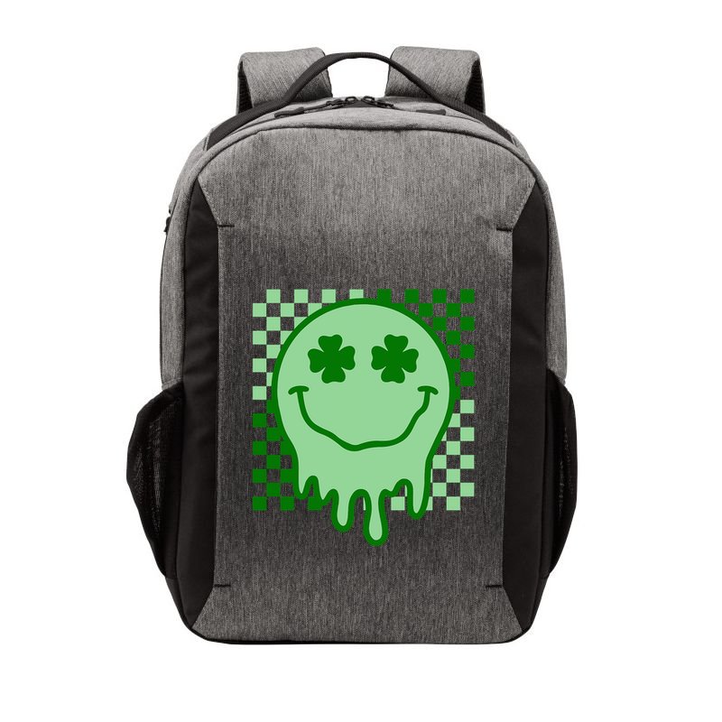 Retro Groovy Smile Face St Patricks Day Hippie Vector Backpack