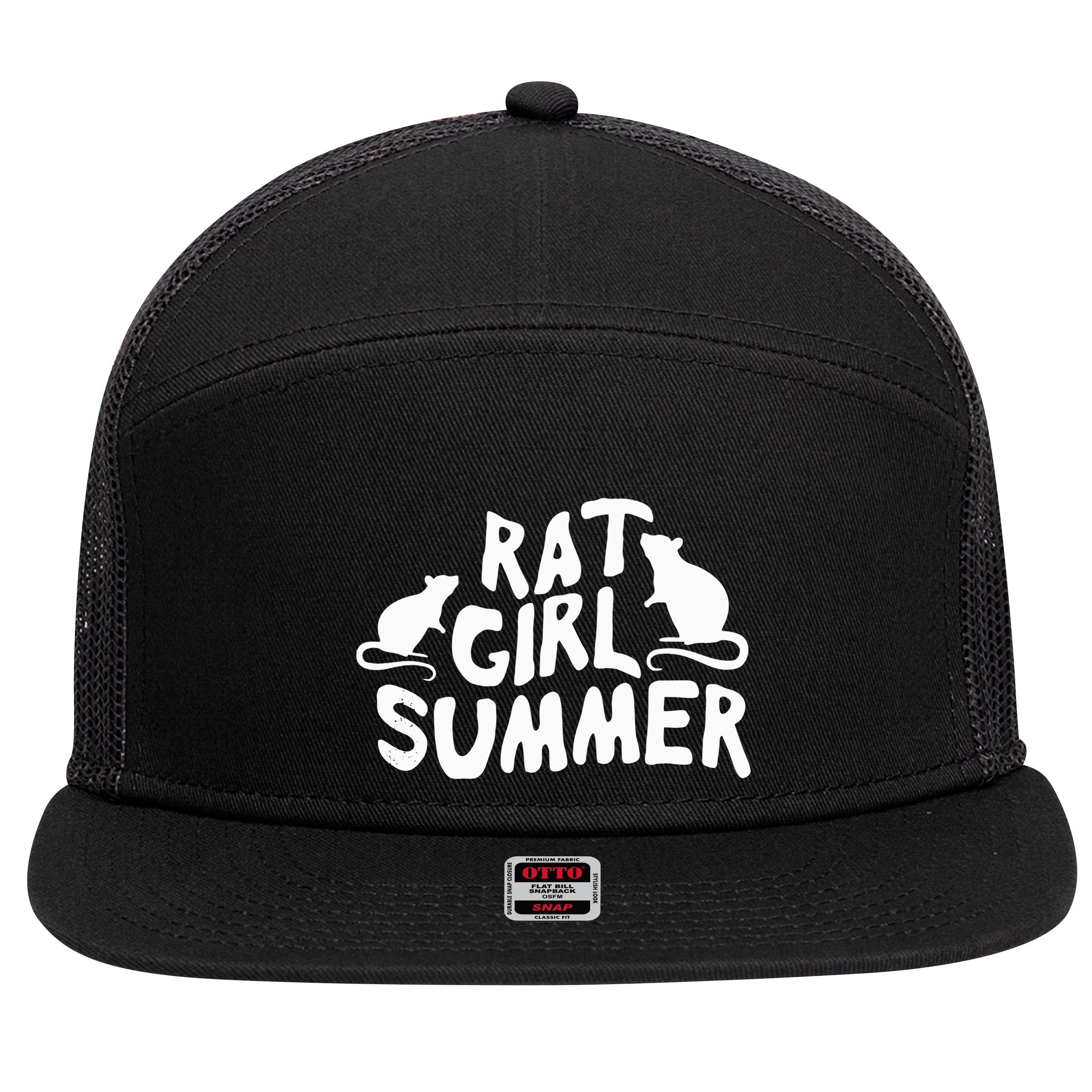 Rat Girl Summer 7 Panel Mesh Trucker Snapback Hat