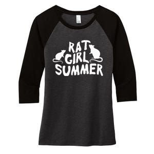 Rat Girl Summer Women's Tri-Blend 3/4-Sleeve Raglan Shirt