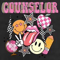 Retro Groovy School Counselor Appreciation Back To School Cool Comfort Performance Bucket Hat