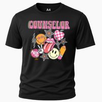 Retro Groovy School Counselor Appreciation Back To School Cooling Performance Crew T-Shirt