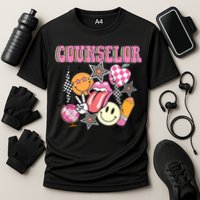 Retro Groovy School Counselor Appreciation Back To School Cooling Performance Crew T-Shirt