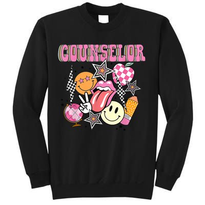 Retro Groovy School Counselor Appreciation Back To School Sweatshirt