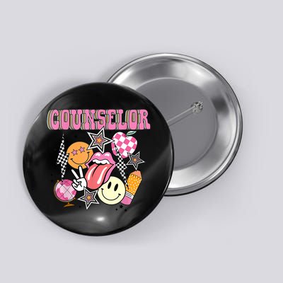 Retro Groovy School Counselor Appreciation Back To School Button