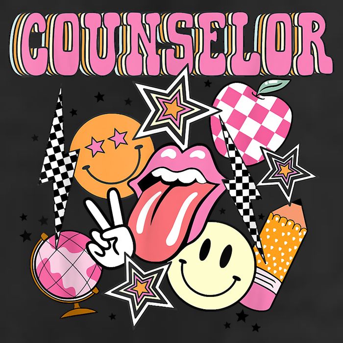 Retro Groovy School Counselor Appreciation Back To School Adult Drive Performance Visor