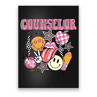 Retro Groovy School Counselor Appreciation Back To School Poster