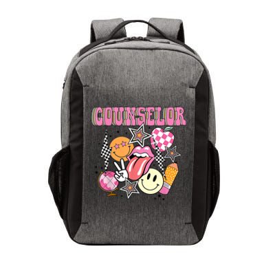 Retro Groovy School Counselor Appreciation Back To School Vector Backpack