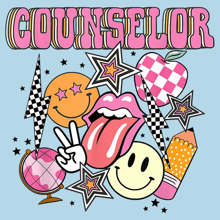 Retro Groovy School Counselor Appreciation Back To School Visor