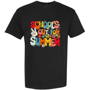 Retro Groovy School's Out For Summer Graduation Teacher Garment-Dyed Heavyweight T-Shirt