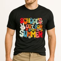 Retro Groovy School's Out For Summer Graduation Teacher Cooling Performance Crew T-Shirt