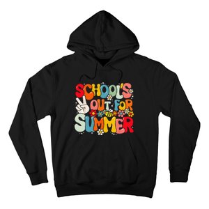 Retro Groovy School's Out For Summer Graduation Teacher Hoodie