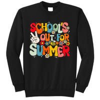 Retro Groovy School's Out For Summer Graduation Teacher Sweatshirt