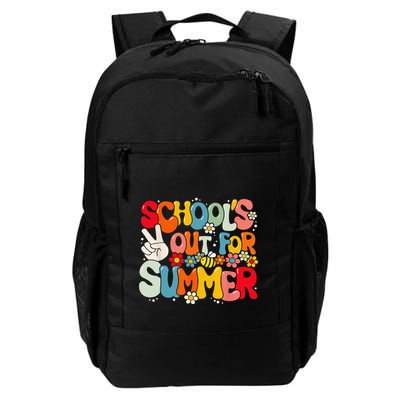 Retro Groovy School's Out For Summer Graduation Teacher Backpack