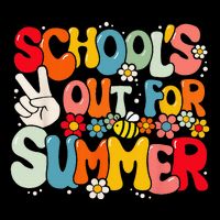 Retro Groovy School's Out For Summer Graduation Teacher Bucket Hat