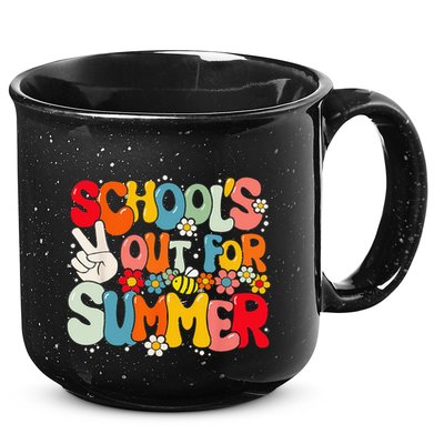 Retro Groovy School's Out For Summer Graduation Teacher 15oz Campfire Ceramic Mug