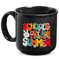 Retro Groovy School's Out For Summer Graduation Teacher 15oz Campfire Ceramic Mug