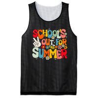 Retro Groovy School's Out For Summer Graduation Teacher Mesh Reversible Basketball Jersey Tank