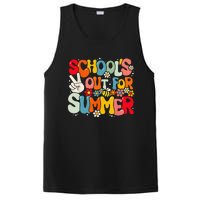 Retro Groovy School's Out For Summer Graduation Teacher PosiCharge Competitor Tank