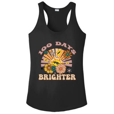 Retro Groovy Sunshine 100 Days Brighter Meaningful Gift Ladies PosiCharge Competitor Racerback Tank