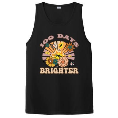 Retro Groovy Sunshine 100 Days Brighter Meaningful Gift PosiCharge Competitor Tank