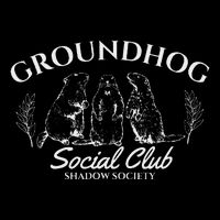 Retro Groundhog Social Club Shadow Society Groundhog Day Drawstring Bag