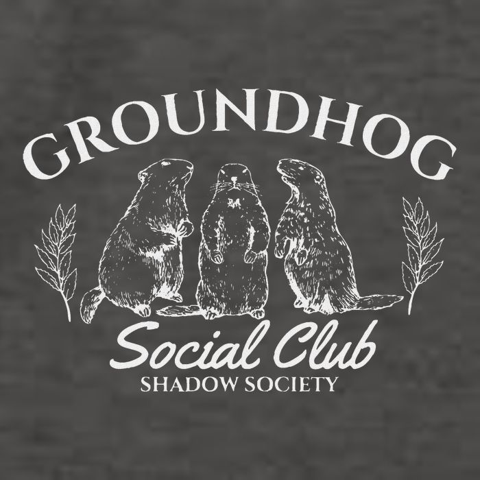 Retro Groundhog Social Club Shadow Society Groundhog Day Vector Backpack